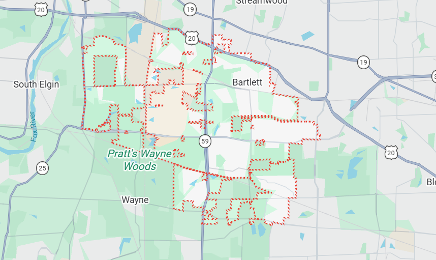 champion-roofing-service-area-map-Bartlett-IL