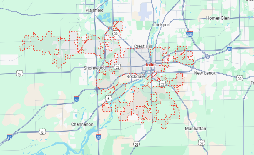 champion-roofing-service-area-map-Joliet-IL