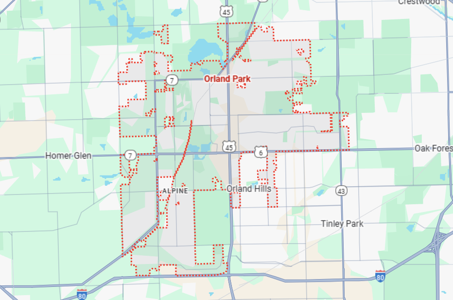 Naperville, IL location on a map.