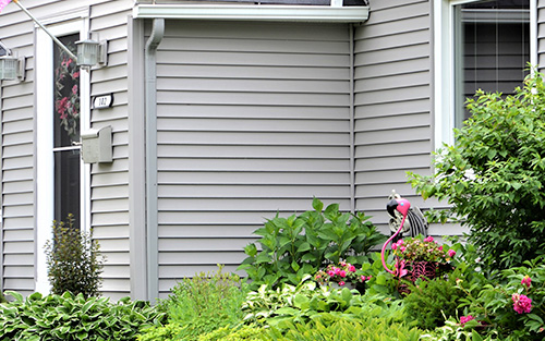 House Siding on a residence gray